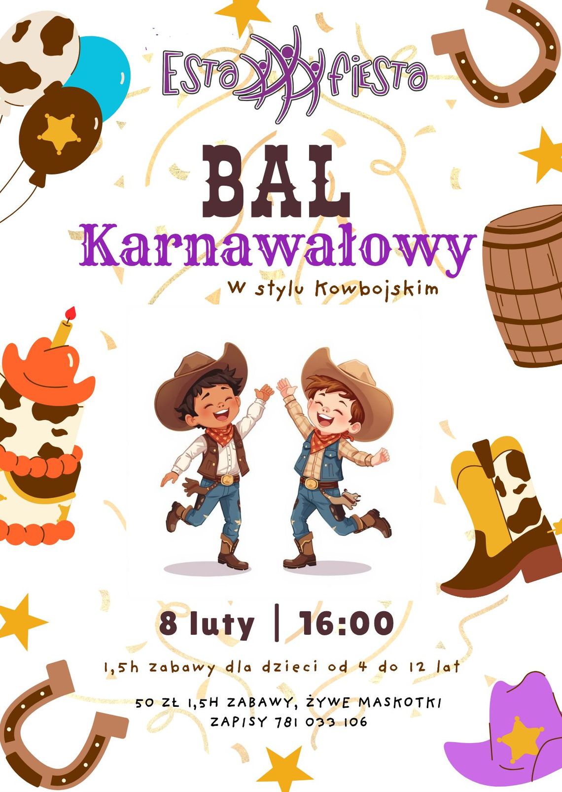 🤠 Bal Karnawałowy w stylu kowbojskim – Esta Fiesta
