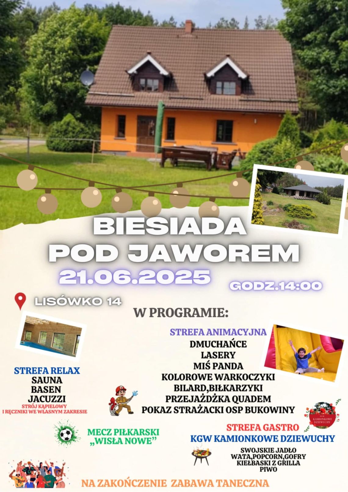 Biesiada pod Jaworem - rodzinna impreza z klimatem już 21 czerwca! Biesiada pod Jaworem - rodzinna impreza z klimatem już 21 czerwca!