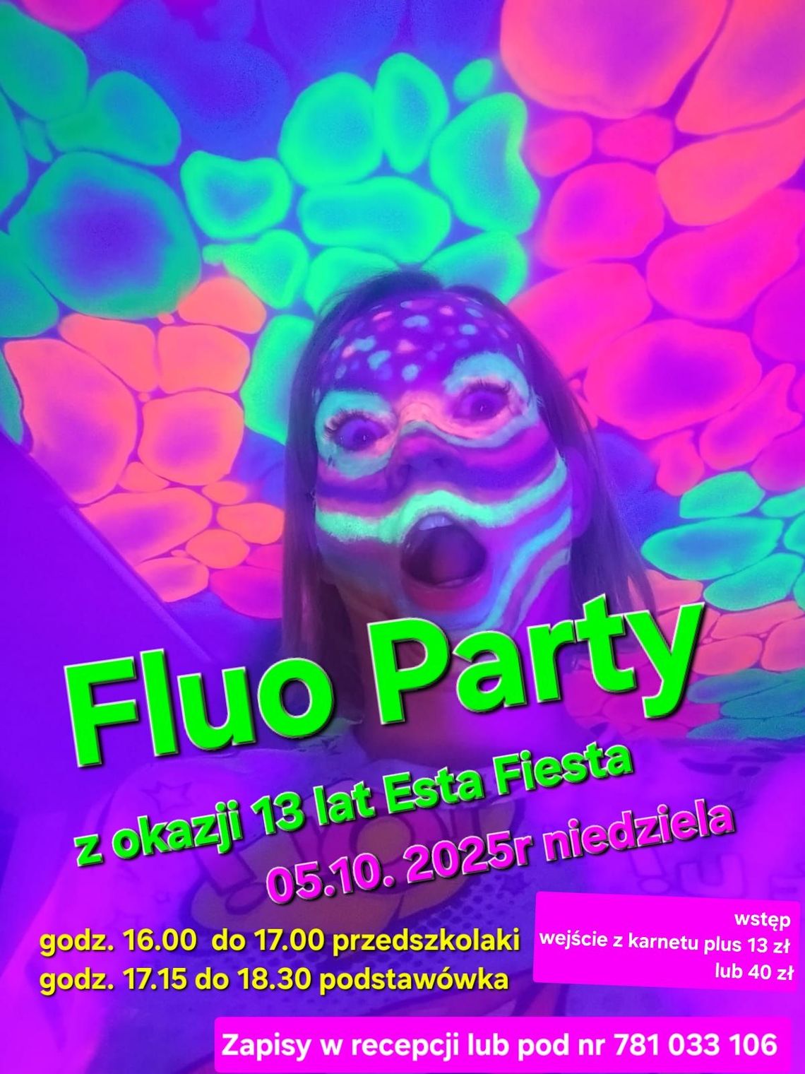 Fluor Party dla dzieci z okazji 13. urodzin Esta Fiesta