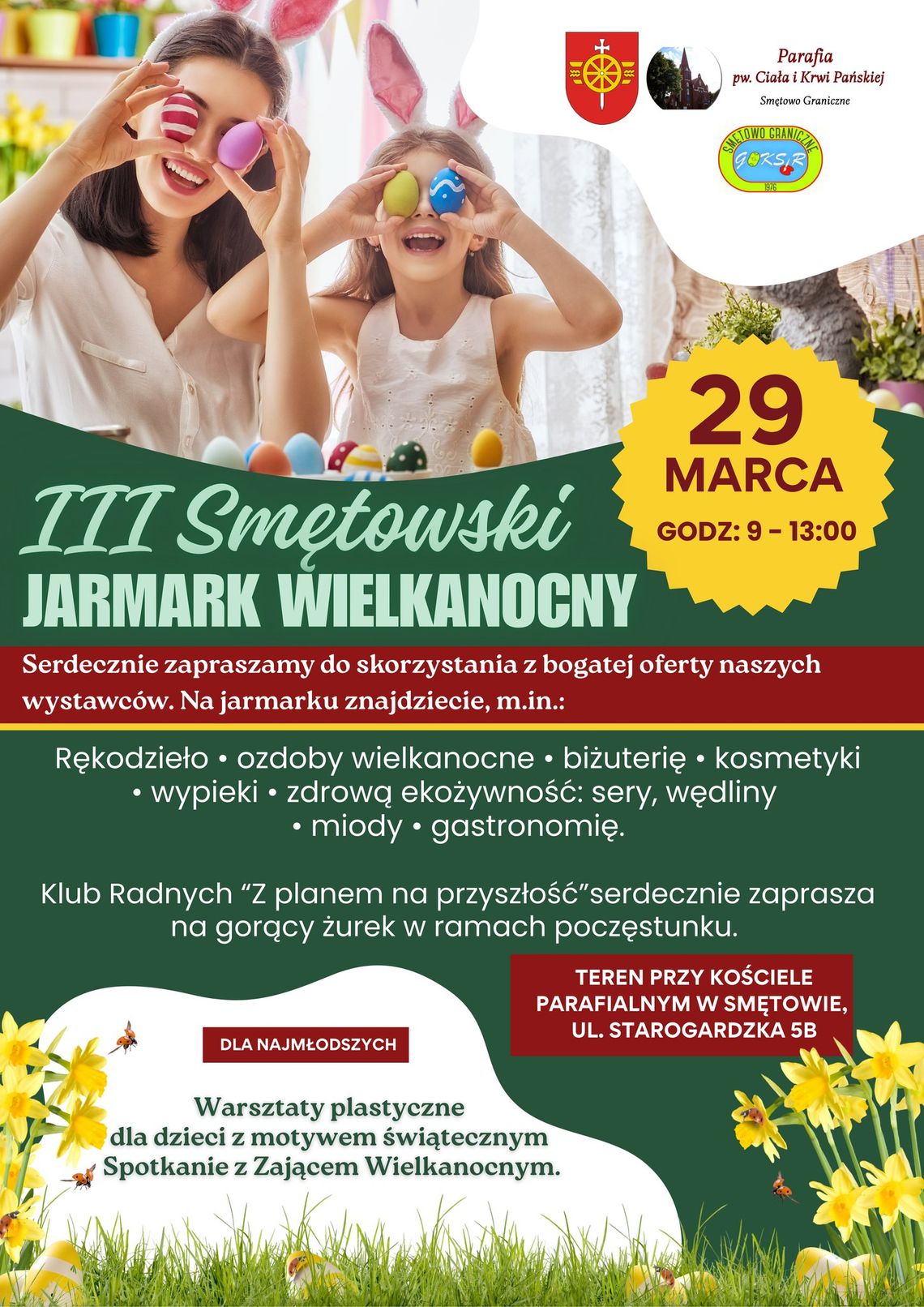 III Jarmark Wielkanocny w Smętowie. Tradycja, smaki i atrakcje dla całych rodzin III Jarmark Wielkanocny w Smętowie. Tradycja, smaki i atrakcje dla całych rodzin