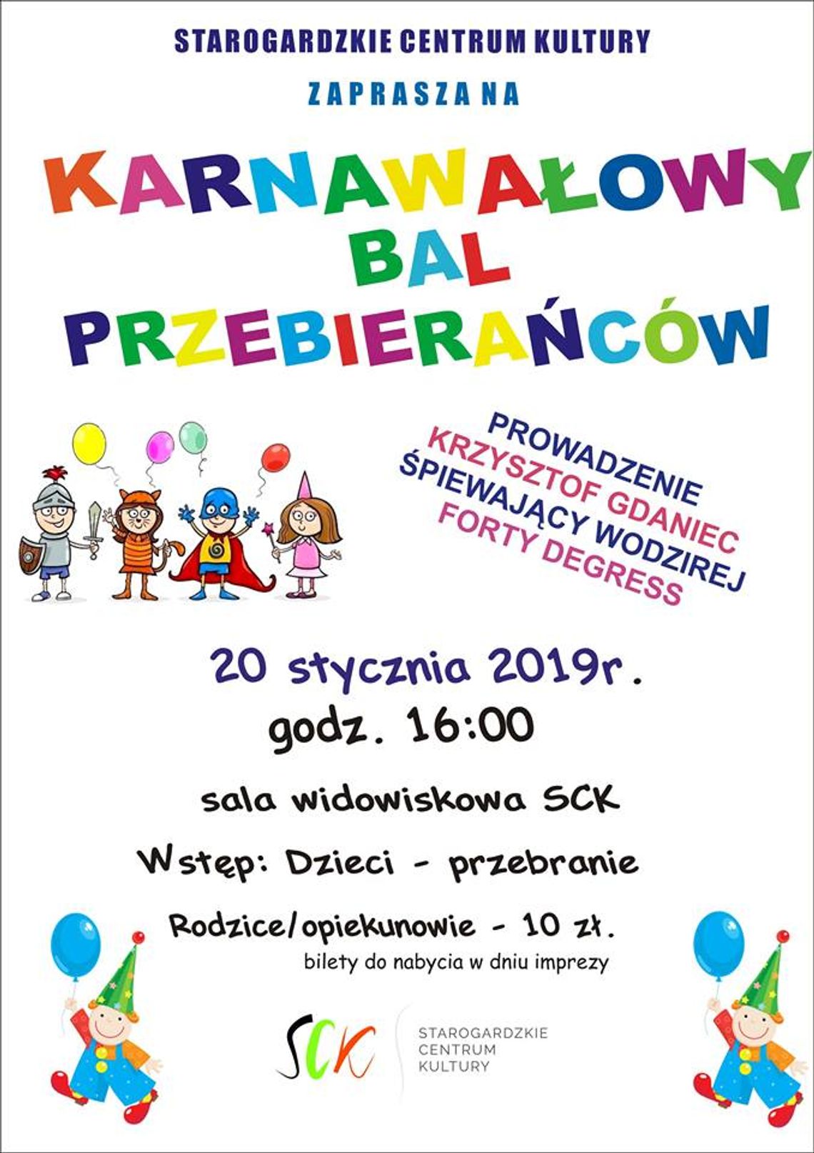 Karnawałowy Bal Przebierańców dla dzieci.