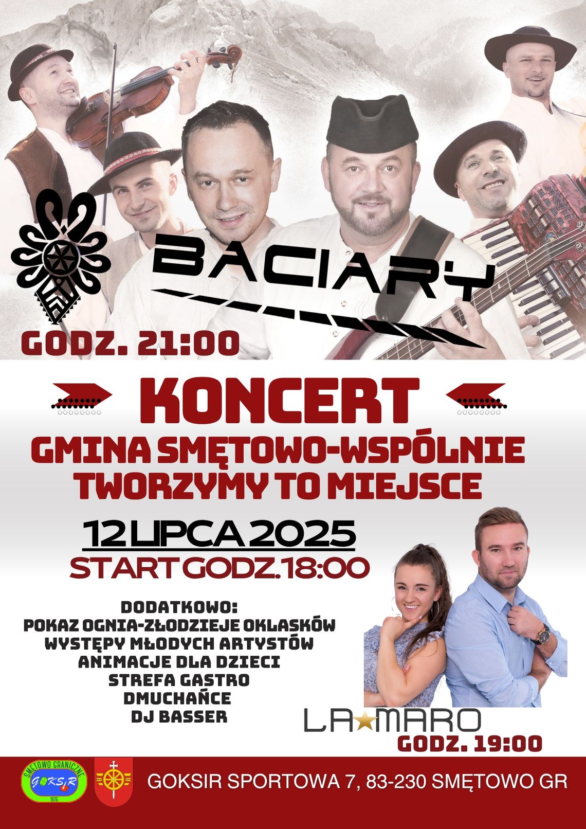 🎉 Koncert „Gmina Smętowo – wspólnie tworzymy to miejsce” – 12 lipca w Smętowie Granicznym! 🎶