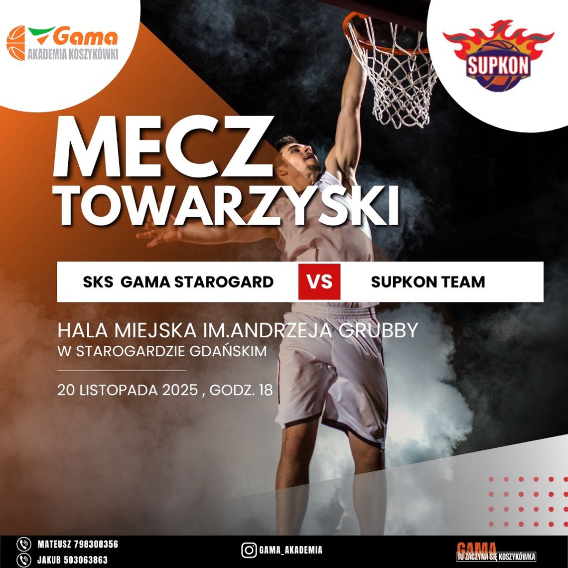 Mecz towarzyski Gama vs. Supkon – 20 listopada w Starogardzie Gdańskim Mecz towarzyski Gama vs. Supkon – 20 listopada w Starogardzie Gdańskim