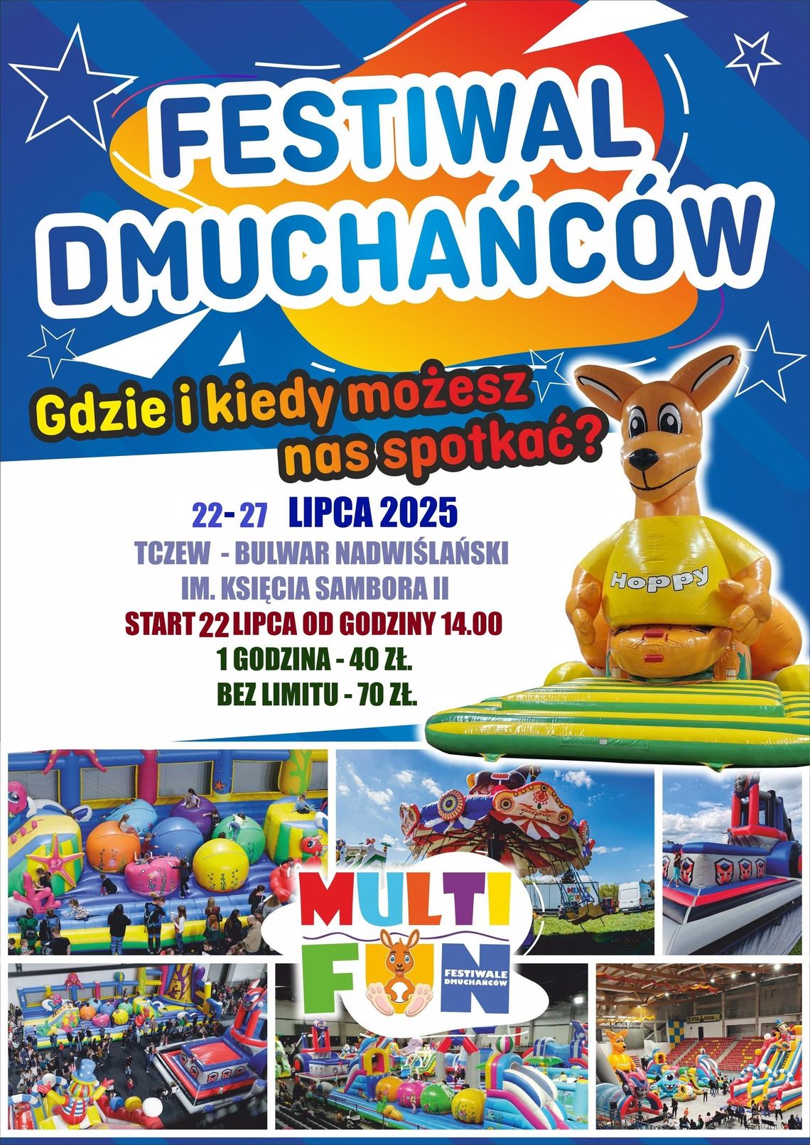 Wakacje z myślą o dzieciach! - Letni Festiwal Dmuchańców w Tczewie! Wakacje z myślą o dzieciach! - Letni Festiwal Dmuchańców w Tczewie!