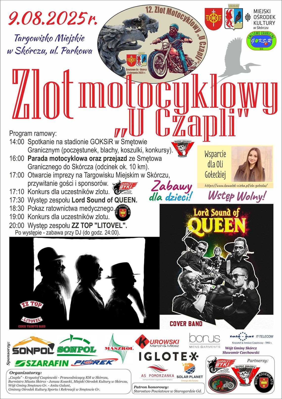 Zlot Motocyklowy „U Czapli” – Skórcz, 9 sierpnia 2025